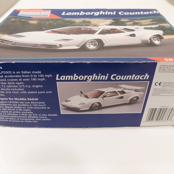 Vintage 1995 MONOGRAM Lamborghini Countach 1:24 Scale Model Kit 2769 - Picture 3 of 11